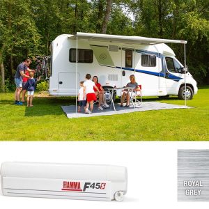 Fiamma F45s PSA 260 Awning Polar White – Royal Grey Fabric