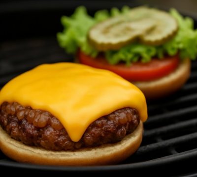 Classic Homemade Beef Burger for Camping